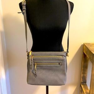 Gray handbag